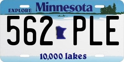 MN license plate 562PLE