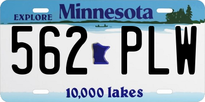 MN license plate 562PLW