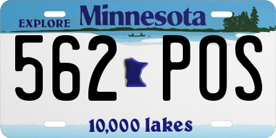 MN license plate 562POS