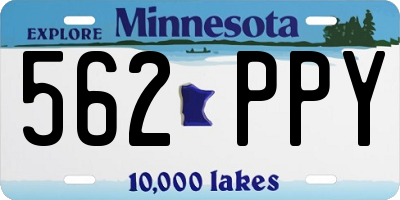 MN license plate 562PPY
