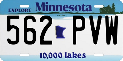 MN license plate 562PVW