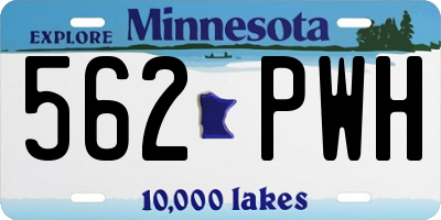 MN license plate 562PWH