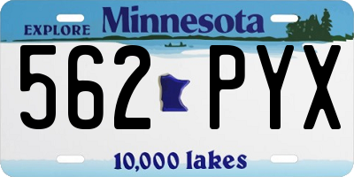 MN license plate 562PYX