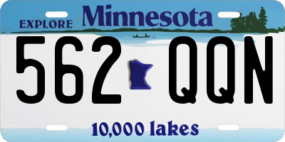 MN license plate 562QQN