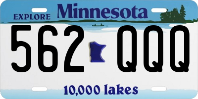 MN license plate 562QQQ