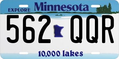 MN license plate 562QQR