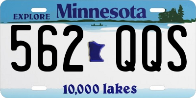 MN license plate 562QQS