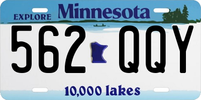 MN license plate 562QQY