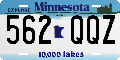MN license plate 562QQZ
