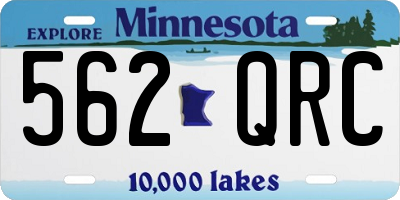 MN license plate 562QRC