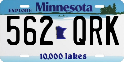 MN license plate 562QRK