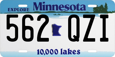 MN license plate 562QZI