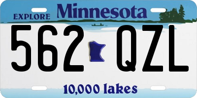 MN license plate 562QZL