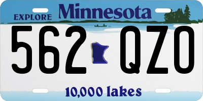 MN license plate 562QZO