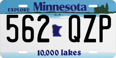 MN license plate 562QZP