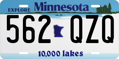 MN license plate 562QZQ