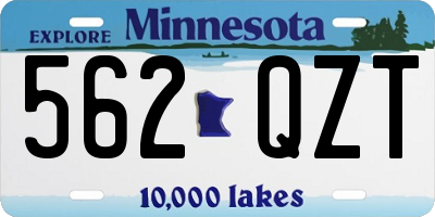 MN license plate 562QZT