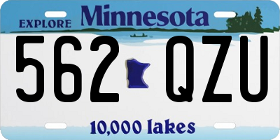 MN license plate 562QZU