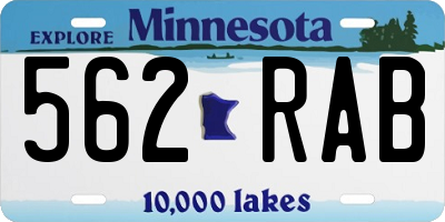 MN license plate 562RAB