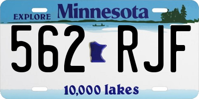 MN license plate 562RJF