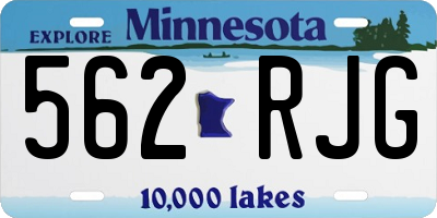 MN license plate 562RJG