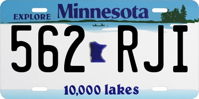 MN license plate 562RJI