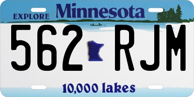 MN license plate 562RJM