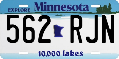 MN license plate 562RJN