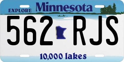 MN license plate 562RJS