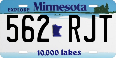 MN license plate 562RJT