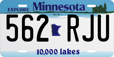 MN license plate 562RJU