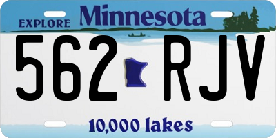 MN license plate 562RJV