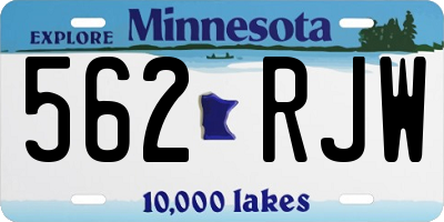 MN license plate 562RJW