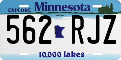 MN license plate 562RJZ