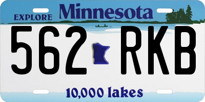 MN license plate 562RKB