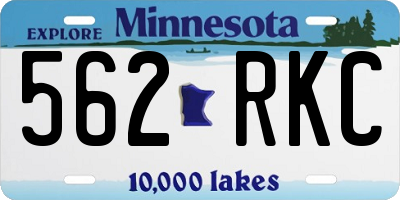 MN license plate 562RKC