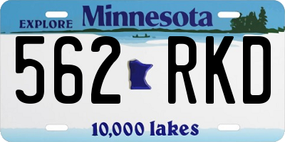 MN license plate 562RKD