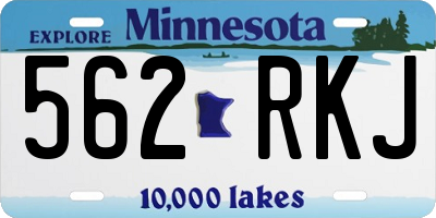 MN license plate 562RKJ