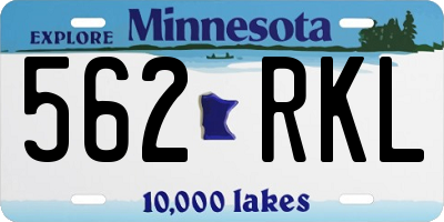 MN license plate 562RKL