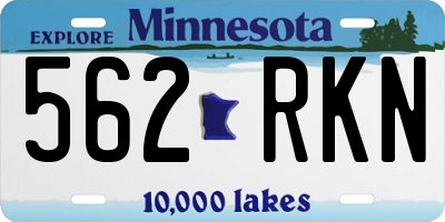 MN license plate 562RKN