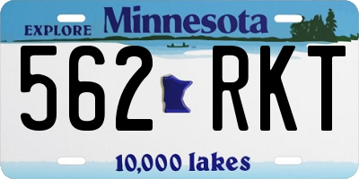MN license plate 562RKT