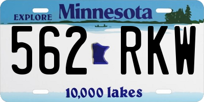 MN license plate 562RKW
