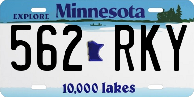 MN license plate 562RKY