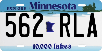 MN license plate 562RLA