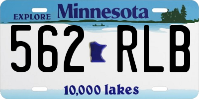 MN license plate 562RLB