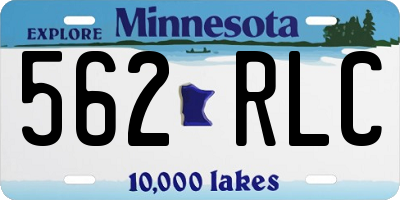 MN license plate 562RLC