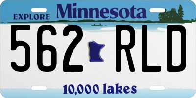 MN license plate 562RLD