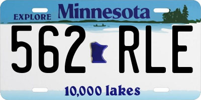 MN license plate 562RLE