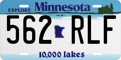 MN license plate 562RLF