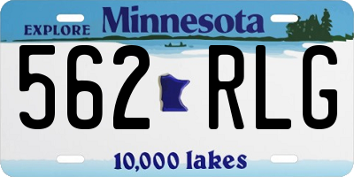 MN license plate 562RLG